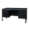 Regency Mesa Steel Double Pedestal Teacher's Office Desk 60in x 30in, Grey Top, Black Base 66266DPGYBK - alternate 1