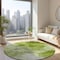 Homeroots 8' Artichoke Green And Lime Green Round Abstract Washable Indoor Outdoor Area Rug 577699 - alternate 6