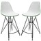 Leisuremod Cresco Acrylic Barstool - Modern ABS Plastic Counter Stool with Steel Legs & Footrest, 2PK CRBL-30WG2 - alternate 1
