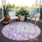 Homeroots 8' Lavender And Ivory Round Abstract Washable Indoor Outdoor Area Rug 612679 - alternate 4