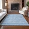 Homeroots 9' X 12' Sky Blue And Ivory Southwestern Washable Indoor Outdoor Area Rug 582852 - alternate 6