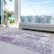 Homeroots 8' X 10' Lavender And Ivory Abstract Washable Indoor Outdoor Area Rug 612956 - alternate 4