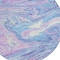 Homeroots 8' Sky Blue Lavender And Ivory Round Abstract Washable Indoor Outdoor Area Rug 602673 - alternate 2