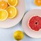 Smarty Had A Party 7.5" Pink with Gold Rim Organic Round Disposable Plastic Appetizer/Salad Plates (120 Plates), 120PK 937PG-CASE - alternate 9
