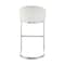 Armen Living Katherine 30in Bar Stool in Brushed Stainless Steel with White Faux Leather LCKABABSWHI30 - alternate 4