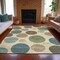 Homeroots 9' X 12' Ivory Fern Green And Teal Blue Geometric Washable Indoor Outdoor Area Rug 630577 - alternate 4