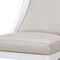 Homeroots 31" Gray And White Faux Leather And Solid Wood Bar Height Swivel Bar Chair 550090 - alternate 6