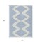 Homeroots 8' X 10' Ivory And Blue Geometric Washable Indoor Outdoor Area Rug 598755 - alternate 2