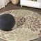 Jonathan Y Zinnia Modern Floral Textured Weave Sage/Brown 6 ft Round Indoor/Outdoor Area Rug SMB110A-6R - alternate 1