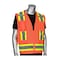 Pip ANSI Type R Class 2 Two-Tone Eleven Pocket Mesh Surveyors Vest 302-0500M-OR/L - alternate 1