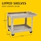 Rubbermaid Commercial Utility Cart with Deep Lipped Plastic Shelves, Structural Foam, 500 lb Load Capacity, 2 Shelves FG452089BEIG - alternate 2