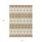 Homeroots 3' X 5' Gold Copper And Ivory Geometric Washable Indoor Outdoor Area Rug 597896 - alternate 5