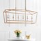 Jonathan Y Pagoda 49" 6-Light Classic Traditional Metal Linear Cage Lantern LED Pendant, Antique Gold JYL7439B - alternate 11