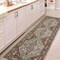 Jonathan Y Superbia Boho Medallion Border Non-Slip Machine-Washable Green/Brown 2 ft. x 8 ft. Runner Rug WSH502C-28 - alternate 4