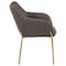 Leisuremod Zaire Collection Modern Dining Chair, Gold Legs and CHarcoal Fabric ZDC52CH - alternate 7