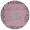 Homeroots 8' Pink Round Animal Print Washable Indoor Outdoor Area Rug 607658 - alternate 4
