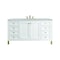 James Martin Vanities Chicago 60 in. Single Vanity, Glossy White, w/ 3 CM Victorian Silver Silestone Top 503-V60S-GW-3VSL - alternate 1