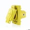 Leviton Watertight Locking Inlet, 30 A, 125/250V AC, 3 Pole, Screw Terminals, Yellow 68W74 - alternate 1