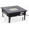 Leisuremod Walbrooke Patio Aluminum Square Slats Design Fire Pit Side Table with Lid & Fire Glass, Black WBLS-27-GL - alternate 6