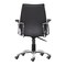 Homeroots Black and Silver Adjustable Height Swivel Rolling Office Chair 572165 - alternate 5