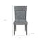 Homeroots Set of Two Gray and Brown Upholstered Fabric Dining Side Chairs 642283 - alternate 5