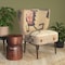 Homeroots 26" Beige Blue and Red  Jute Southwestern Wingback Chair 565086 - alternate 7