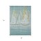 Homeroots 3' X 5' Teal Blue And Gold Nautical Washable Indoor Outdoor Area Rug 631041 - alternate 5