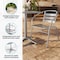Flash Furniture Square Table Set, Aluminum, Plastic, Stainless Steel, Grey TLH-ALUM-32SQ-017BCHR4-GG - alternate 8