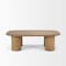 Homeroots 55" Natural Solid Wood Oval Coffee Table 603250 - alternate 4