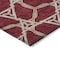 Homeroots 8' X 10' Burgundy And Gold Geometric Washable Indoor Outdoor Area Rug 613473 - alternate 4