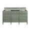 James Martin Vanities Brittany 60" Single Vanity, Smokey Celadon, w/ 3 CM Siberian Silestone Top 650-V60S-SC-3SFR - alternate 2