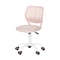 Homeroots Pink and White Adjustable Height Swivel Rolling Office Chair 568065 - alternate 3