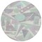 Homeroots 8' Lavender Mint Green And Ivory Round Geometric Washable Indoor Outdoor Area Rug 617940 - alternate 5