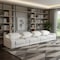 Homeroots 169" White Italian Leather Reclining USB Sofa 632870 - alternate 3
