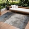 Homeroots 9' X 12' Gray Black And Brown Abstract Washable Indoor Outdoor Area Rug 603027 - alternate 1