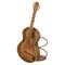 Vintiquewise Decorative Metal Guitar Shape Wine Bottle and Cork Holder - A Unique Home Decor Piece and QI004681 - alternate 4