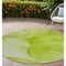 Homeroots 8' Round Green Round Abstract Washable Non Skid Indoor Outdoor Area Rug 559744 - alternate 1