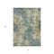 Homeroots 5' X 8' Teal Blue And Beige Abstract Washable Indoor Outdoor Area Rug 630706 - alternate 5
