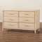 Bali & Pari Lanica Japandi Sun-Bleached Braided Rattan 6-Drawer Dresser 250-13729-ZORO - alternate 6
