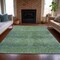Homeroots 8' X 10' Teal Blue And Ivory Geometric Washable Indoor Outdoor Area Rug 630516 - alternate 4
