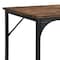 Homeroots 32" Brown and Black Wood and Metal H-Shape Computer Desk 568039 - alternate 3