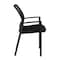 Flash Furniture HERCULES Commercial Black Mesh Stackable Side Chair with Arms and Powder Coated Black Steel Frame HL-0010W-BK-GG - alternate 7