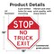 Signmission Stop No Truck Exit, 18 Inch X 18 Inch, Plastic Sign OC-P-18-324 - alternate 3