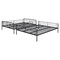 Homeroots Black Full XL Over Queen Contemporary Metal Bunk Bed 590295 - alternate 3
