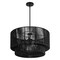 Jonathan Y Elliott 24" 5-Light Coastal Bohemian Adjustable Metal Hand-Woven Rattan-Look Paper Rope 2-Tier Drum JYL9563B - alternate 3
