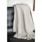 Homeroots 70" X 55" Gray And White Herringbone Cotton Blend Woven Throw Blanket with Tassels 474025 - alternate 2