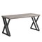 Kioottoo 55'' Modern Writing Desk, Rustic Grey Z-Shaped Metal Legs Home Office Table TB-U0154 - alternate 4