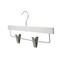 Nahanco 14in Low Gloss White Wooden SlimLine Pant/Skirt Hanger w/ Padded Clips, 50PK SL70114RC50 - alternate 1