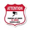 Signmission Video Surveillance Shield Sign Attention, 18 Inch X 18 Inch, Plastic Sign SHI-P-18-469 - alternate 1