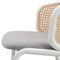 Leisuremod Ervilla Wicker Bar Stool with Fabric Seat and White Powder Coated Steel Frame, Grey, 2PK EBW-31GR2 - alternate 8